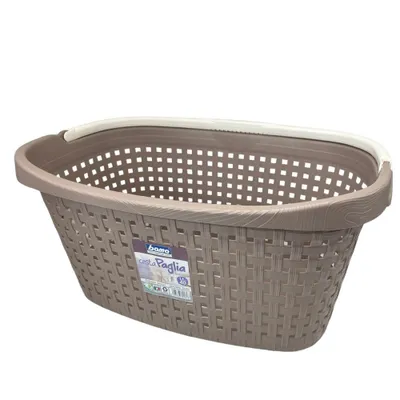 Image de BAMA Panier à linge PAGLIA, 40 L, marron
