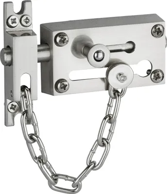 Image de Verrou entrebâilleur pour porte d'entrée, chaîne en acier, 81mm - THIRARD
