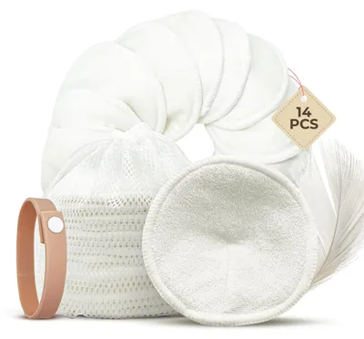 Productafbeelding van Herbruikbare Bamboo Oogpads met Waszak