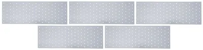 Zdjęcie produktu dla Alberts 820817 Płyta perforowana, ocynkowana metodą Sendzimira, 400 x 120 mm, zestaw 5 szt