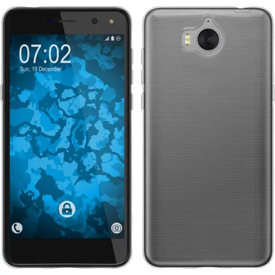 Produktbild von PhoneNatic Case kompatibel mit Huawei Y5 2017 - Crystal Clear Silikon Hülle transparent + 2 Schutzfolien