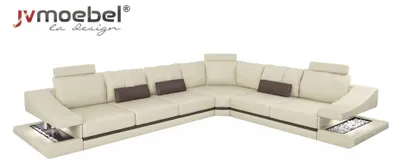 Produktbild von Design  Wohnlandschaft Ecksofa Textil Leder Neu Sofas L Form Sofa Couch Polster