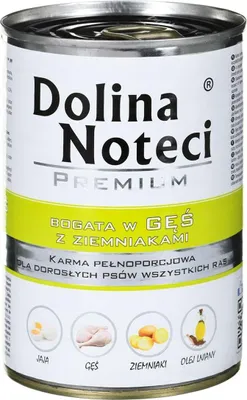 Produktbild von DOLINA NOTECI Premium Reich an Gans und Kartoffeln - Nassfutter für Hunde - 400 g