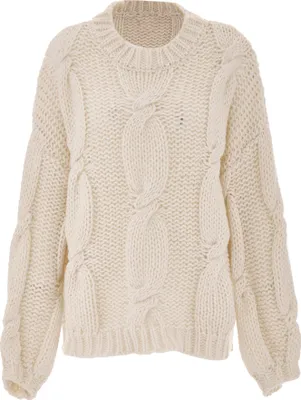 Produktbild von ebeeza damen strickpullover - wollweiss, M