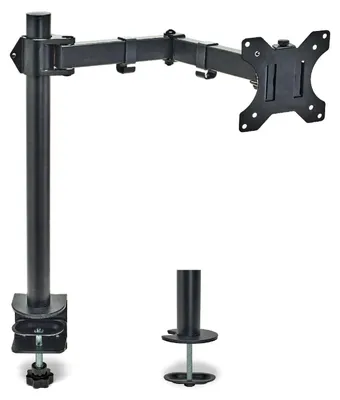 Obrázok produktu pre Overmust rameno pre jeden monitor 13–32", výškovo nastaviteľné o 410 mm, nosnosť 10 kg, dosah 460 mm, VESA 75x75/100x100, čierna