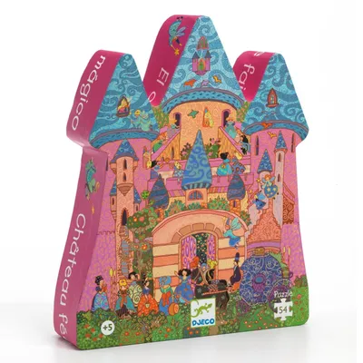 Imagen del producto de Djeco - Puzzle de formas: El castillo de las hadas - 54 piezas