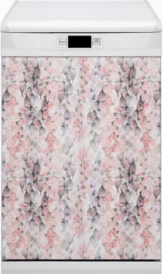 Produktbild von Magnet Folie für Geschirrspüler Magnete  Geschirrspüle Magnet für Spülmaschine 45x80 cm Dekor - Blumen gemalt