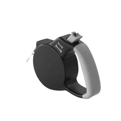 Productafbeelding van Automatische hondenriem - Uitrolbare hondenriem - Rolband voor honden - Wandelhondenriem - 5 meter - Grijs/zwart
