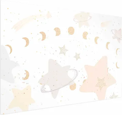 Produktbild von Posterpapier Poster - Moon and Stars 90x60 cm Für Kinder e-A-10127-ao-a