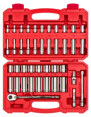3/8 Zoll Steckschlüssel-Ratschensatz, 42-teilig, 6-24 mm