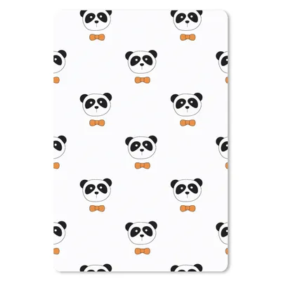 Produktbild von MuchoWow® Mauspad Mousepad Panda - Schwarz - Weiß - Muster 40x60 cm - Mousepads - Maus Mat - Pad - Mausunterlage - Schreibtisch Accesoire