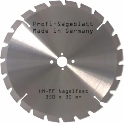 Produktbild von Hartmetall Sägeblatt 350x30 mmØ NAGELFEST Z=24 FF HM Präzisions Kreissägeblatt für Brennholzsägen und Tischkreissägen Brennholz, Leimholz, weiches und hartes Massivholz für Schalhölzer Tafeln