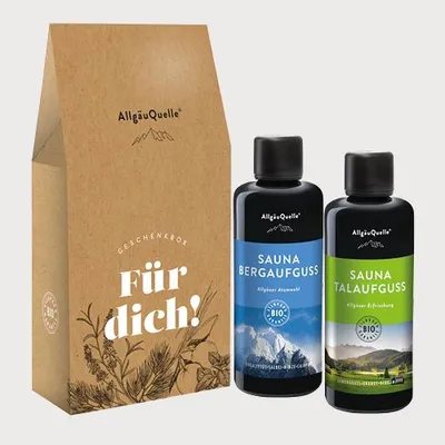 Produktbild von Saunaaufguss Konzentrat Saunaduft Für Dich 2er Set mit Lemongrass, Orange & Bergamotte, Eukalyptus, Salbei, Minze & Cajeput