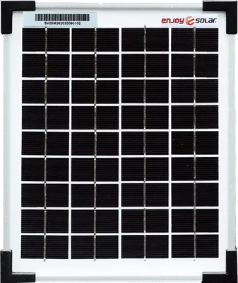 Produktbild von enjoy solar® Solarpanel klassisches monokristallines Solarmodul 5W 12V (silberner Rahmen), 0% MwSt.