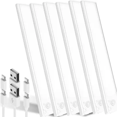 LED-Unterbauleuchte, 39 LEDs, 24 cm, 6500 K, Bewegungssensor, 6 Stück