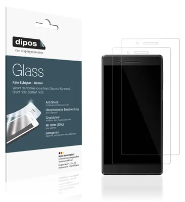 Produktbild von 2x Schutzfolie für Lenovo  Tab 4 7 TB-7504X - Anti-Shock 9H Folie dipos Glass Kunststoffglas