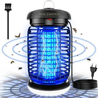 Zdjęcie produktu dla Elektryczne odstraszacze owadów, lampa na komary 15W, 4200V, pułapka na komary z diodami LED