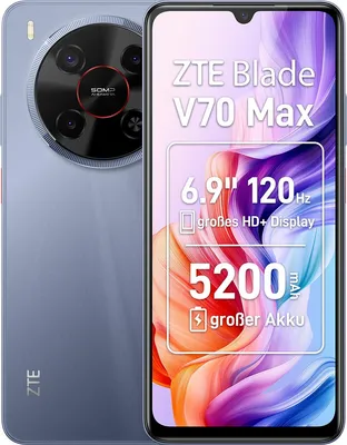 Produktbild von ZTE Blade V70 Max Smartphone 6,9" 4G Dual-SIM 4 GB RAM 128 GB Android 15 Grau