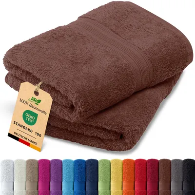 Produktbild von 2er-Set ARIZONA Handtuch-Serie von AR Line – 100% Baumwolle, 500 g/m², 2er-Set Handtücher 50x100 cm, Farbe: Schokobraun
