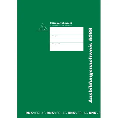 Produktbild von RNK Verlag 5088 Ausbildungsnachweis-Hefter mit Block wöchentlich/monatlich, alle Berufe, für A4