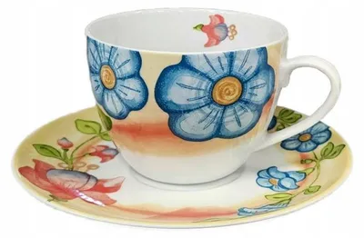 Produktbild von Bogucice Salamina 1213 Porzellan-Tasse mit Untertasse 260ml