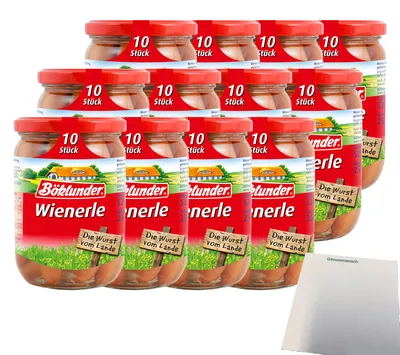 Produktbild von Böklunder Wienerle 10Stk VPE (12x520g Glas) + usy Block