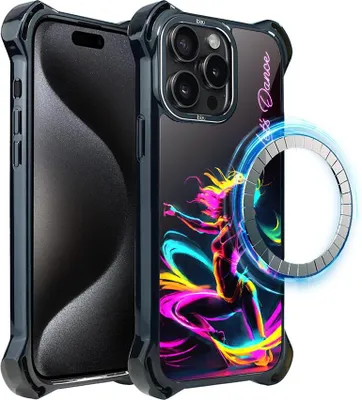 Produktbild von IBIZU DropGuard Ultra iPhone 15 Pro Hülle mit MagSafe, #ElectroMove, Tanzrhythmus