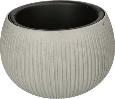 Productafbeelding van KOTARBAU® Bloempot, 240 x 160 mm, imitatiebeton met golfdesign en binnenpot, moderne stijl