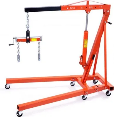 Image de Pince à moteur pour charges lourdes - Vérin de levage pour moteur 680 kg - Mécanisme à clapet, acier robuste, grue d'atelier