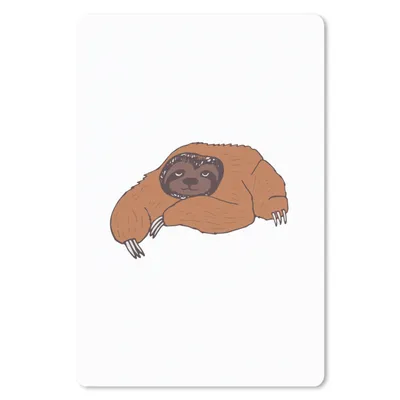 Produktbild von MuchoWow® Mauspad Mousepad Faultier - Kinder - Weiß - Jungen - Mädchen 18x27 cm - Mousepads - Maus Mat - Pad - Mausunterlage
