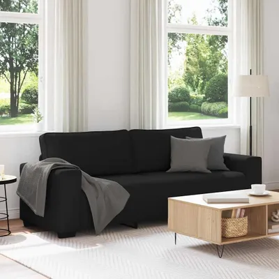 Produktbild von ZMH 3-Sitzer-Sofa Schwarz 180 cm Stoff