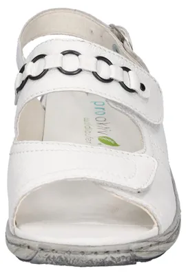 Produktbild von Waldläufer Sandalette Garda 210004-139-150, Glattleder, Weiß, Pro-Aktiv Fußbett zum Wechseln 38