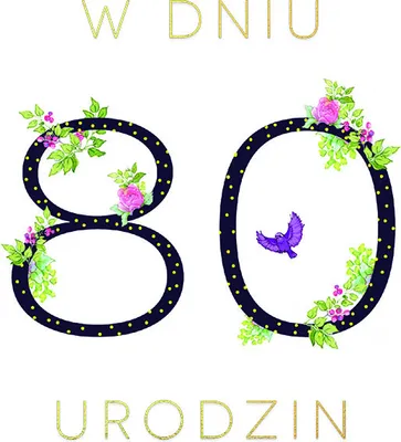 Obrázok produktu pre Oslavná vstupenka s kryštálom Swarovski – 80. narodeniny