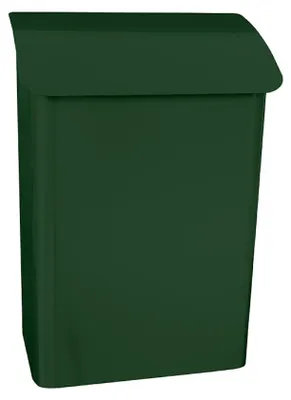 Produktbild von Wandbriefkasten Lugon aus verzinktem Stahl mit Namensschild | HxBxT 42,4x29,1x17cm | Einwurföffnung 25x4cm | Grün