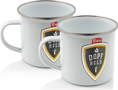 Obrázek produktu pro BBQ-Toro smaltovaný hrnek "Dopfheld" (2 ks) | 350 ml | Kempinkový smaltovaný hrnek