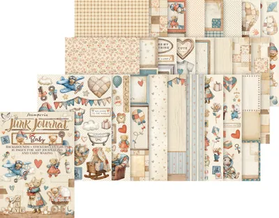 Produktbild von Stamperia Junk Journal Baby Scrapbook 21x29.7 cm