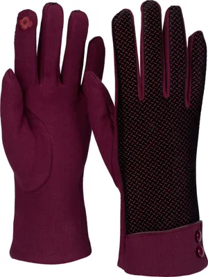 Produktbild von styleBREAKER Damen Touchscreen Handschuhe mit Riffel Muster und Fleece Futter, warme Thermo Fingerhandschuhe, Winter 09010029