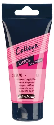 Productafbeelding van Linoldrukverf Neonmagenta 75 ml - Waterbasis, geurloos, lichtecht