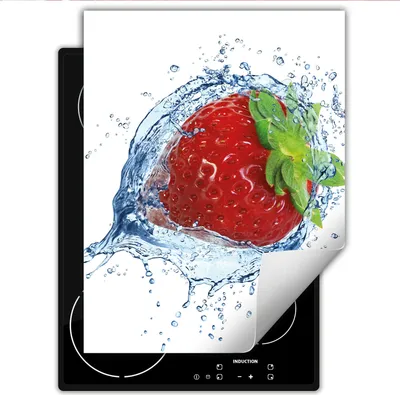 Produktbild von DarHaus Herdabdeckplatte Einteilig Küche Abdeckplatte für Glaskeramikfeld Abdeckung Induktionskochfeld Aufrollbare Matte 40x52 cm, Erdbeere