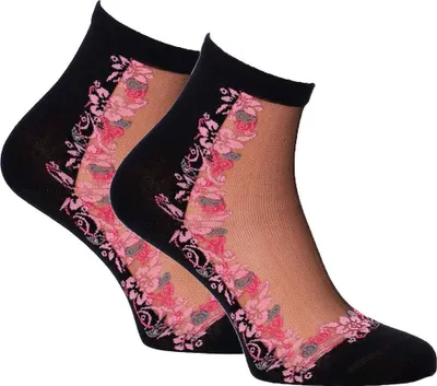 Produktbild von Tamaris Damen Söckchen mit Blumendesign black-35.38