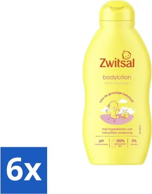 Image de Zwitsal – Soins pour bébés – Lotion pour le corps – Pour la peau sensible des bébés – 200 ml - Pack économique - 6 pièces