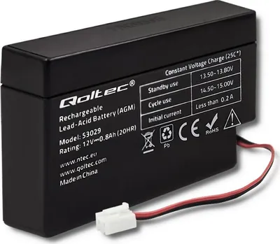 Zdjęcie produktu dla Akumulator AGM | 12V | 0.8Ah | maks. 12A