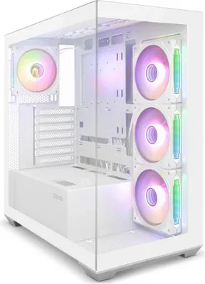 Produktbild von Zolyd Rivexa, Midi Tower, PC, Weiß, ATX, micro ATX, Mini-ITX, Metall, Kunststoff, Gummi, SPCC, Gehärtetes Glas, Bernstein, Blau, Grün, Rot