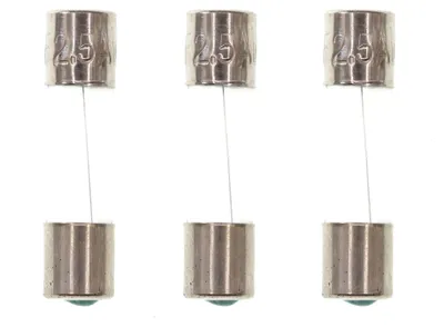 25 Stück 2,5 A 250 V 5 x 20 mm Flinkschmelz-Glassicherungen