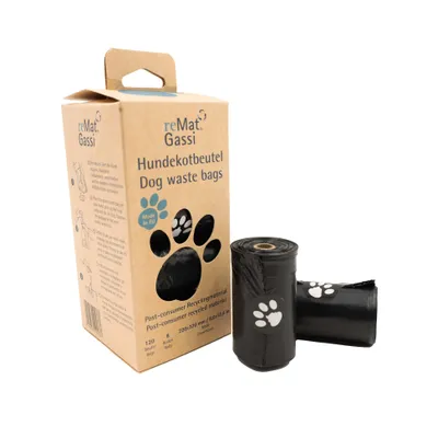 Produktbild von reMat Hundekotbeutel aus mind. 80 % Recyclingmaterial, 360 Stk. Kotbeutel, Schwarz