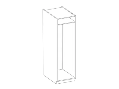Obrázek produktu pro Skříň na vestavnou lednici MALILA - šířka 60 cm, černá / dub artisan