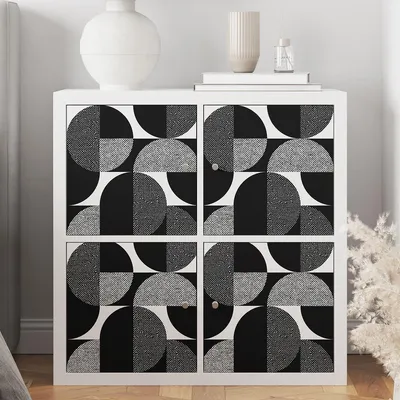 Image de Stickers meuble - Lumaléa - Motif géométrique - Adhésif MAT - 1 Sticker - 60x60 cm