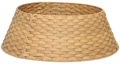 Obrázek produktu pro HOMCOM Sukně na vánoční stromek, průměr 68 cm, plastový límec na vánoční stromek v barvě přírodního dřeva