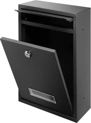 Image de Boîte aux lettres en acier inoxydable pour l'extérieur, avec clé et plaque nominative