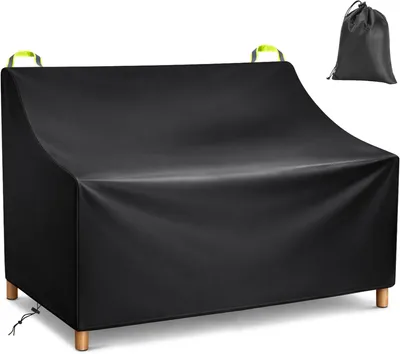 Image de Housse de protection pour banc de jardin, dimensions 134 x 66 x 89 cm, pour 2 personnes, en tissu Oxford, imperméable, résistant aux UV, pour meubles de jardin